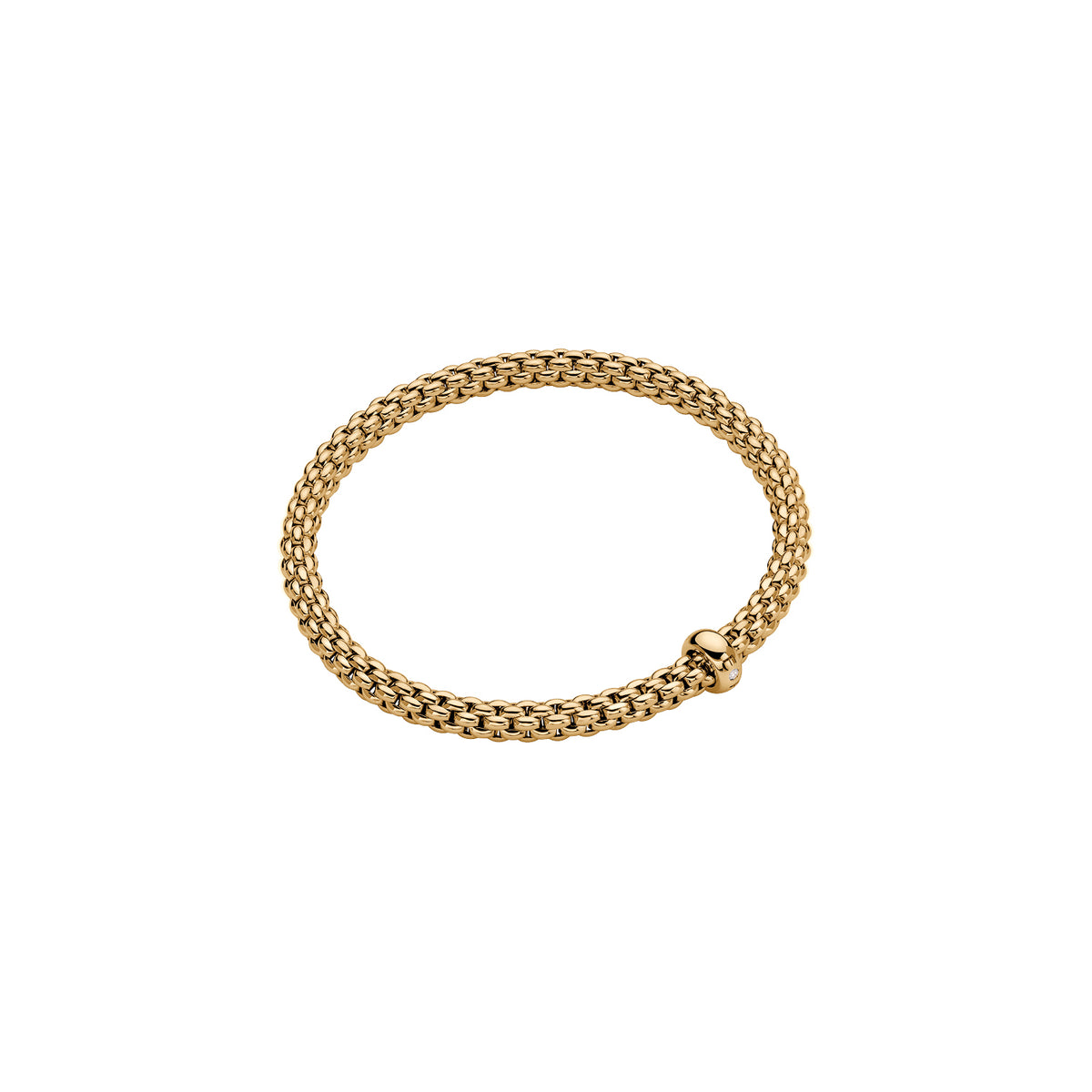 Fope Bracciale FLEX IT Solo Oro Giallo e Diamante