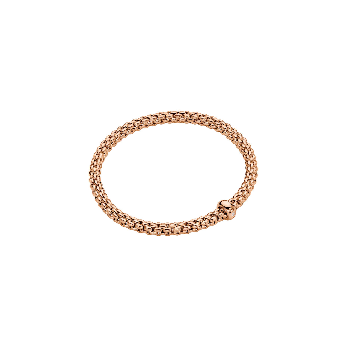 Fope Bracciale FLEX IT Solo Oro Rosa e Diamante