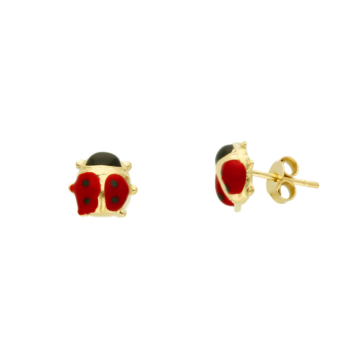 Maiocchi Gold Orecchini Coccinella Oro Giallo 18kt e Smalto