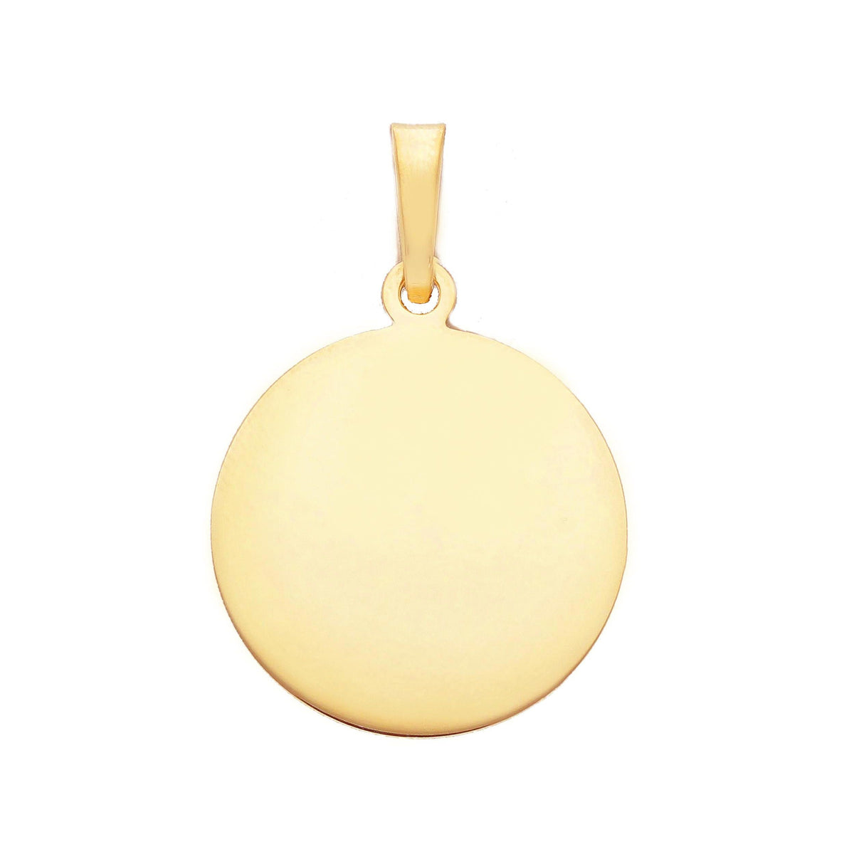 Ciondolo Medaglia Tonda in Oro Giallo 18kt Ø 20 MM