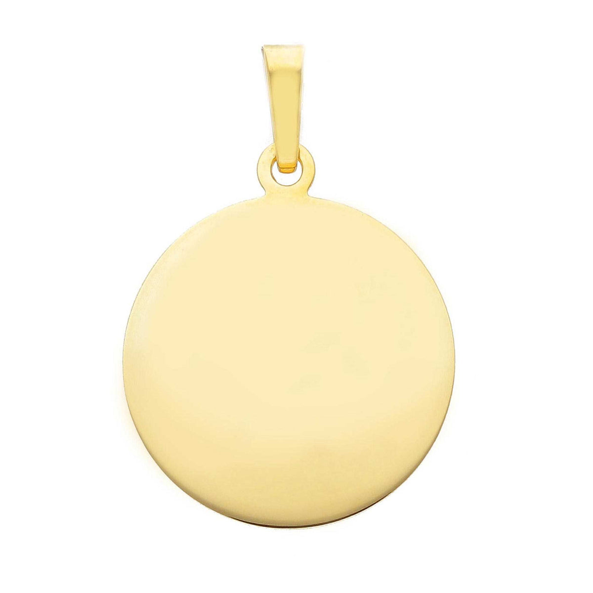 Round Medal Pendant in 18kt Yellow Gold 17mm
