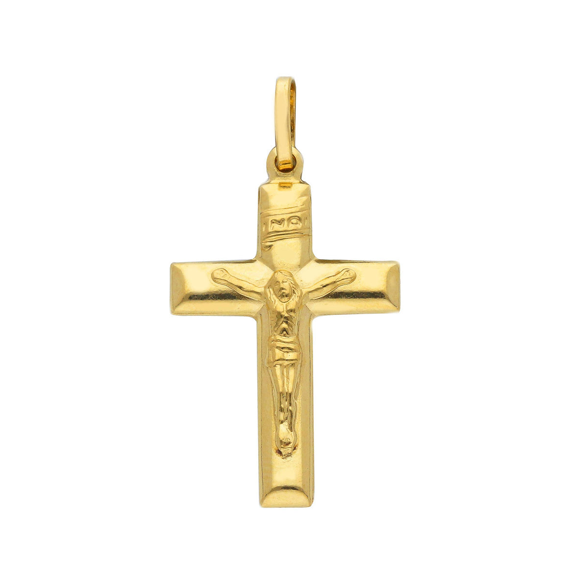  Cross in 18kt Yellow Gold and Zircons