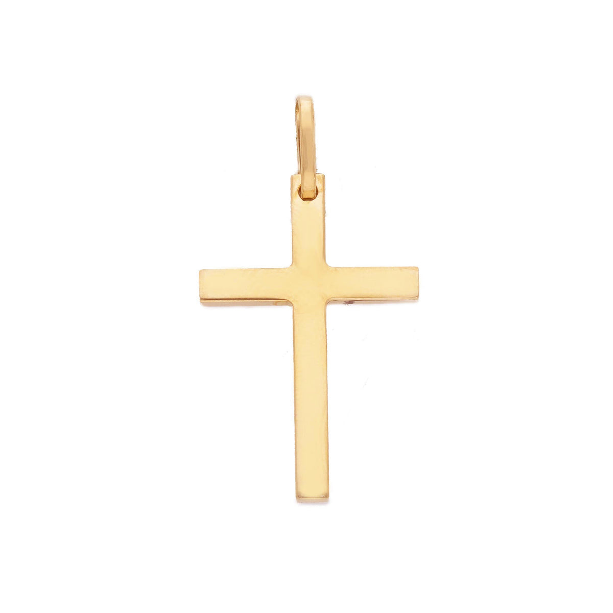  Cross in 18kt Yellow Gold and Zircons