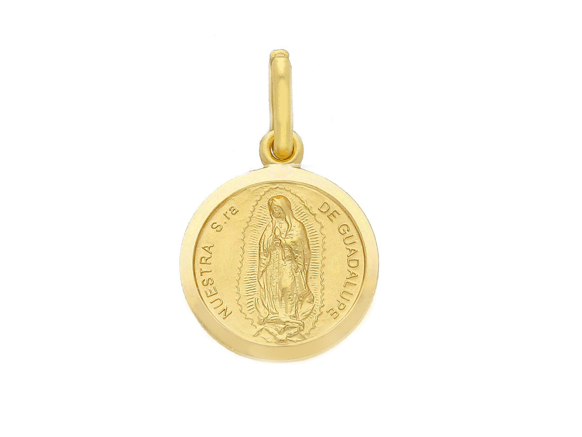 Medaglia Nostra Signora di Guadalupe in Oro Giallo 18kt mm. 15