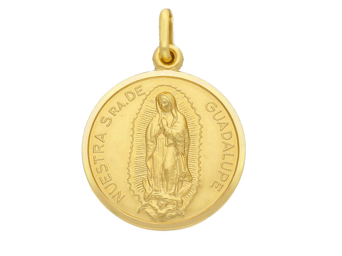 Medaglia Nostra Signora di Guadalupe in Oro Giallo 18kt mm. 21