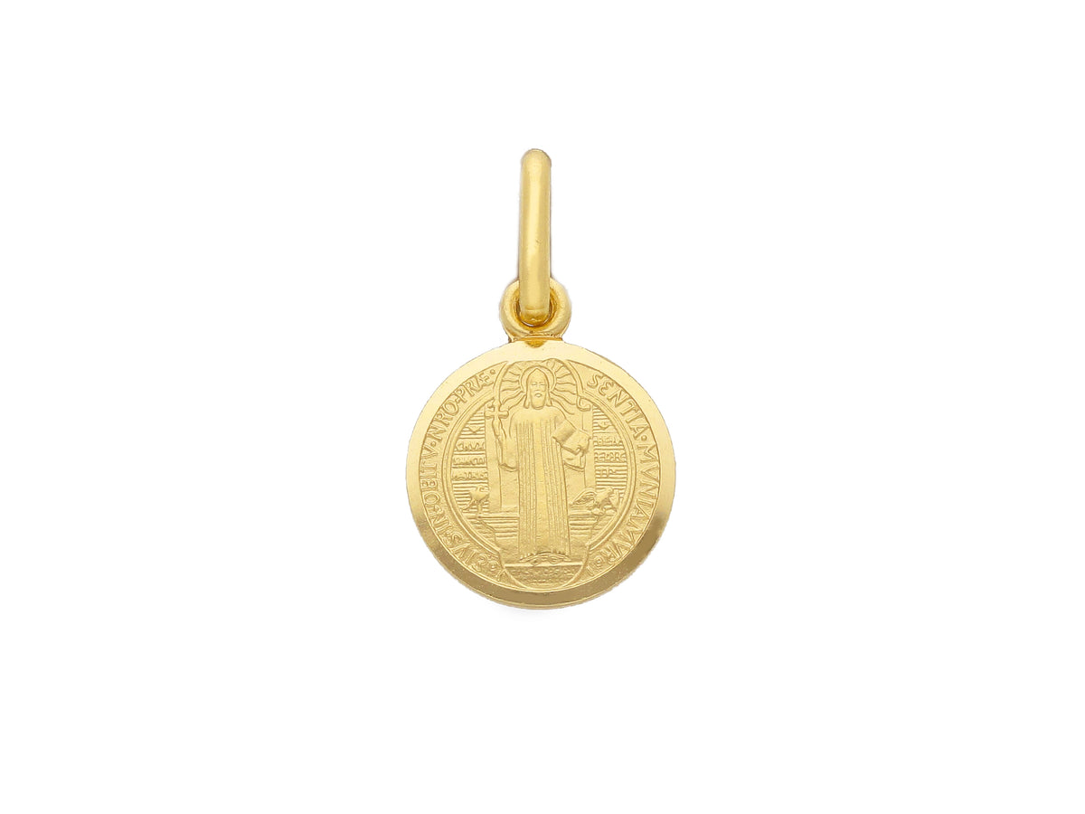 Medaglia S. Benedetto in Oro Giallo 18kt mm. 11