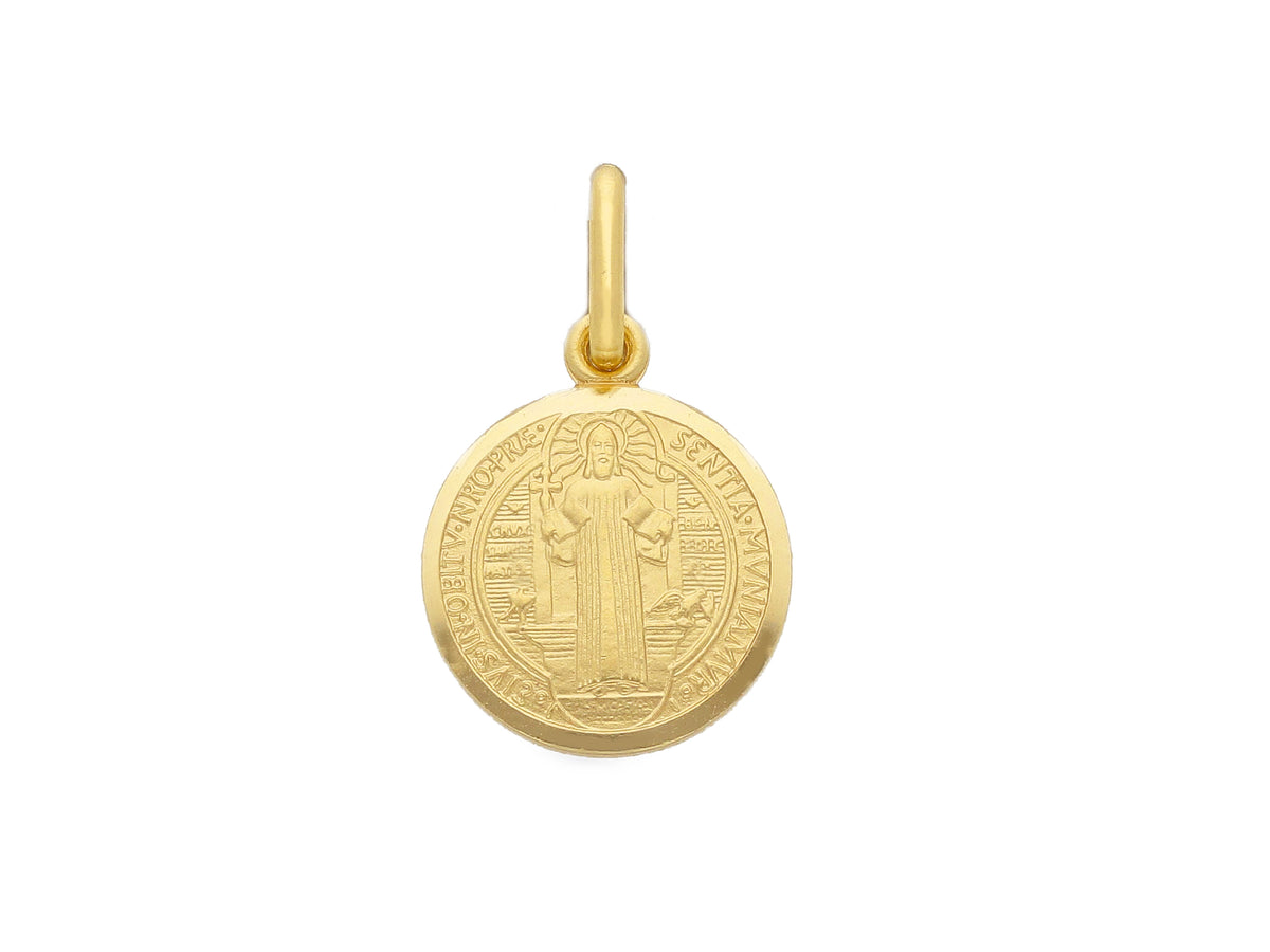 Medaglia S. Benedetto in Oro Giallo 18kt mm. 13