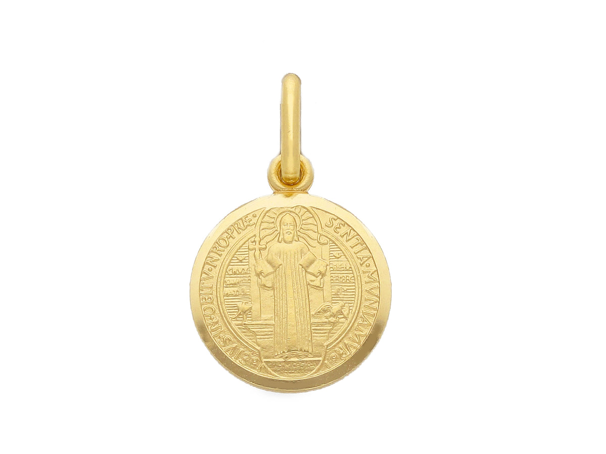  St. Benedict medal in 18kt yellow gold mm. 15