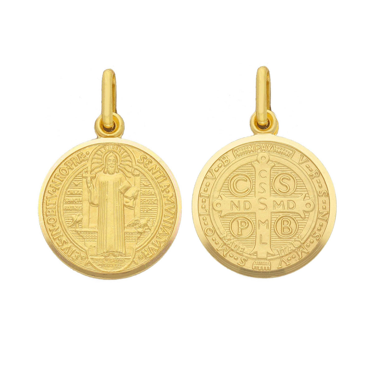 Medaglia S. Benedetto in Oro Giallo 18kt mm. 17