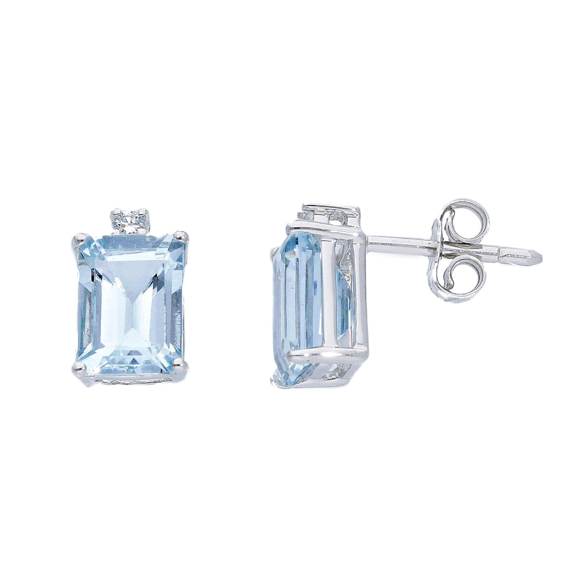 Maiocchi Milano Earrings in White Gold and Aquamarine ct 2.20