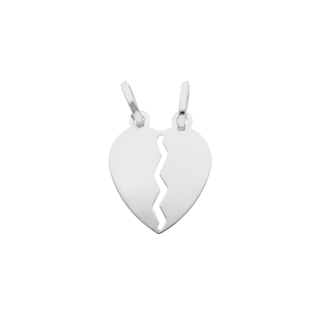 Ciondolo Cuore che si Spezza in Oro Bianco 18kt 119419