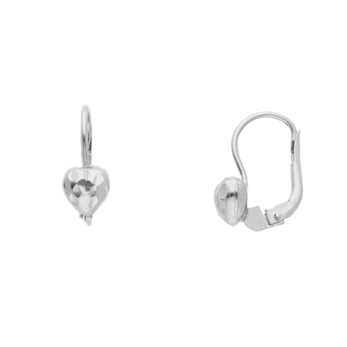 Maiocchi Gold Heart Earrings in 18kt Yellow Gold