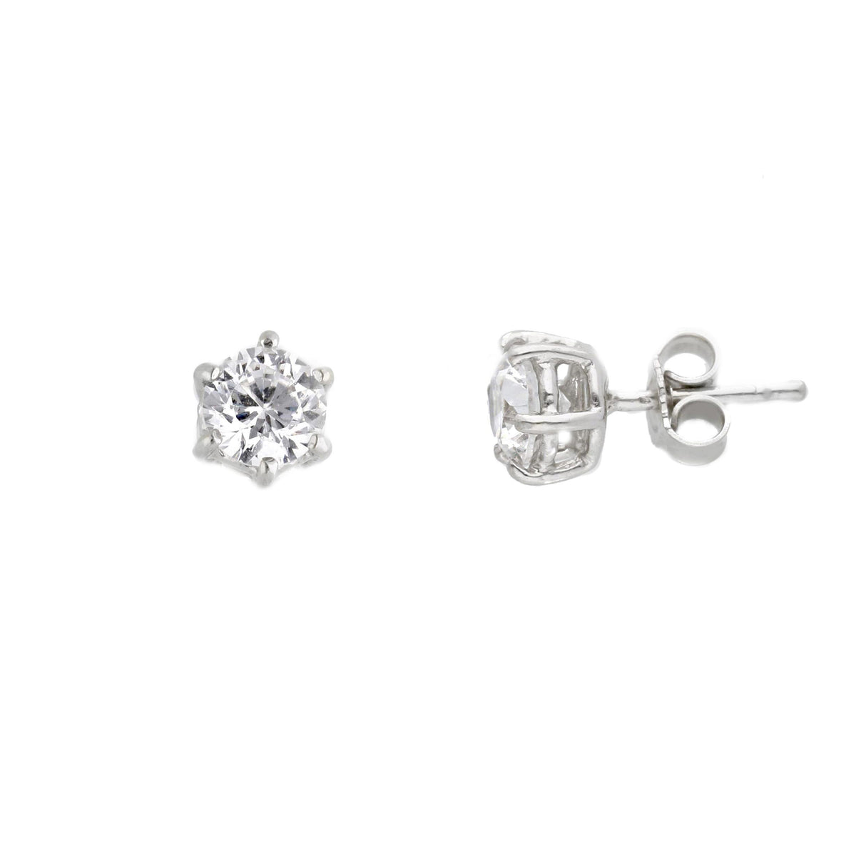 Maiocchi Gold Crown Earrings in 18kt White Gold