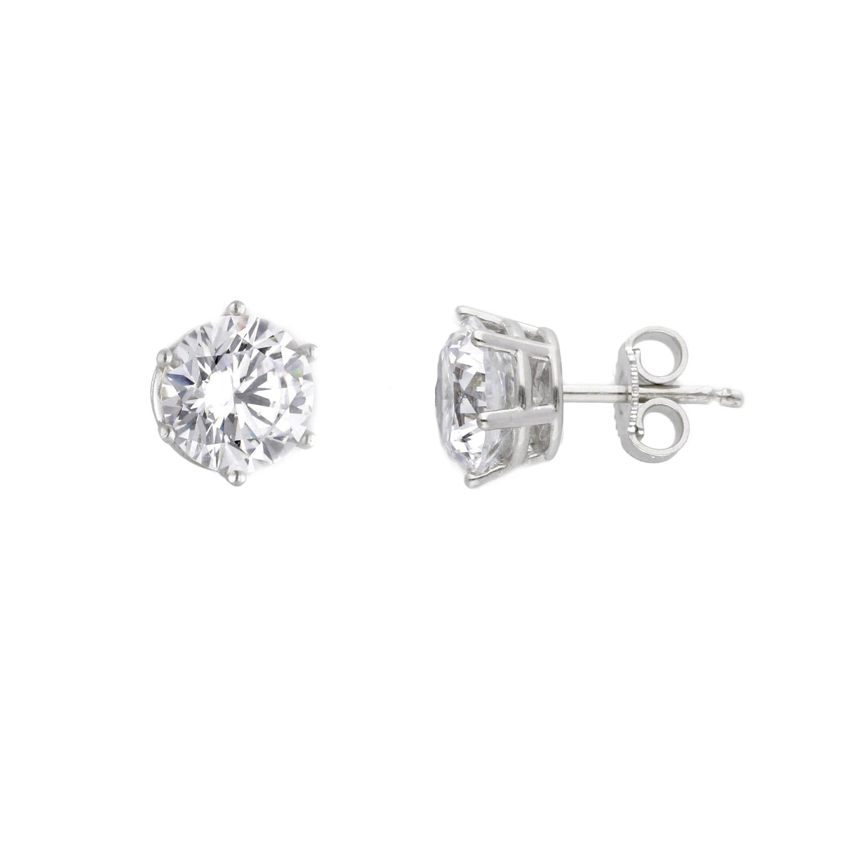 Maiocchi Gold Crown Earrings in 18kt White Gold