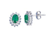  Maiocchi Milano White Gold Earrings with Diamonds and Emeralds 1.35 ct