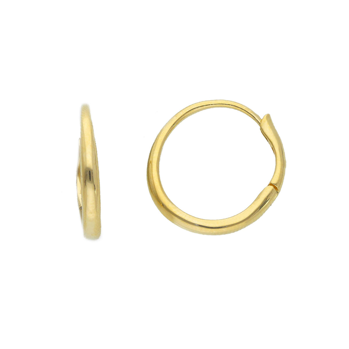 Maiocchi Gold Orecchini Cerchi Scattino in Oro Giallo 18kt Ø 15 MM