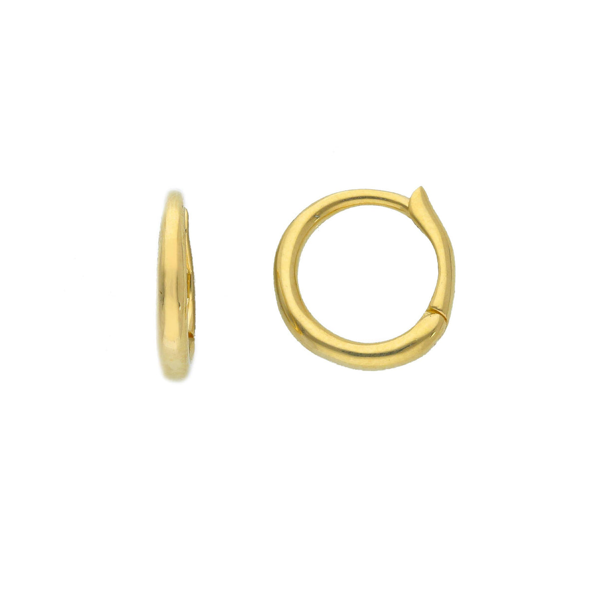 Maiocchi Gold Orecchini Cerchi Scattino in Oro Giallo 18kt Ø 10 MM