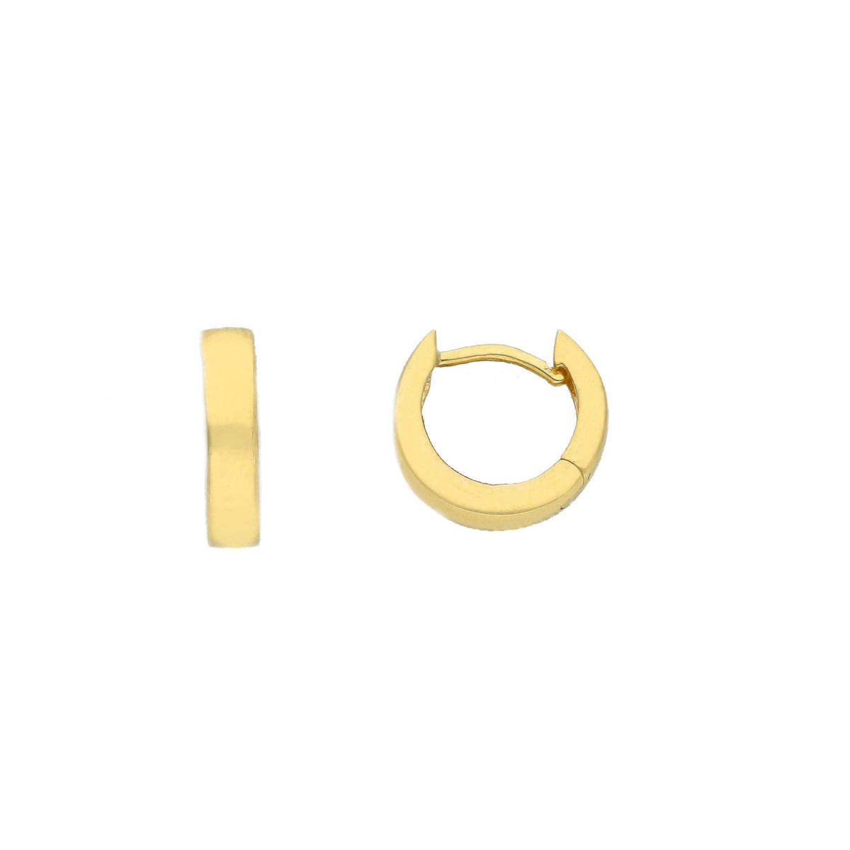 Maiocchi Gold Orecchini Cerchi Scattino in Oro Giallo 18kt Ø 8 MM