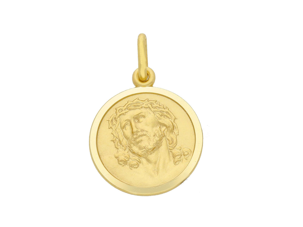 Medaglia Cristo in Oro Giallo 18kt mm. 17