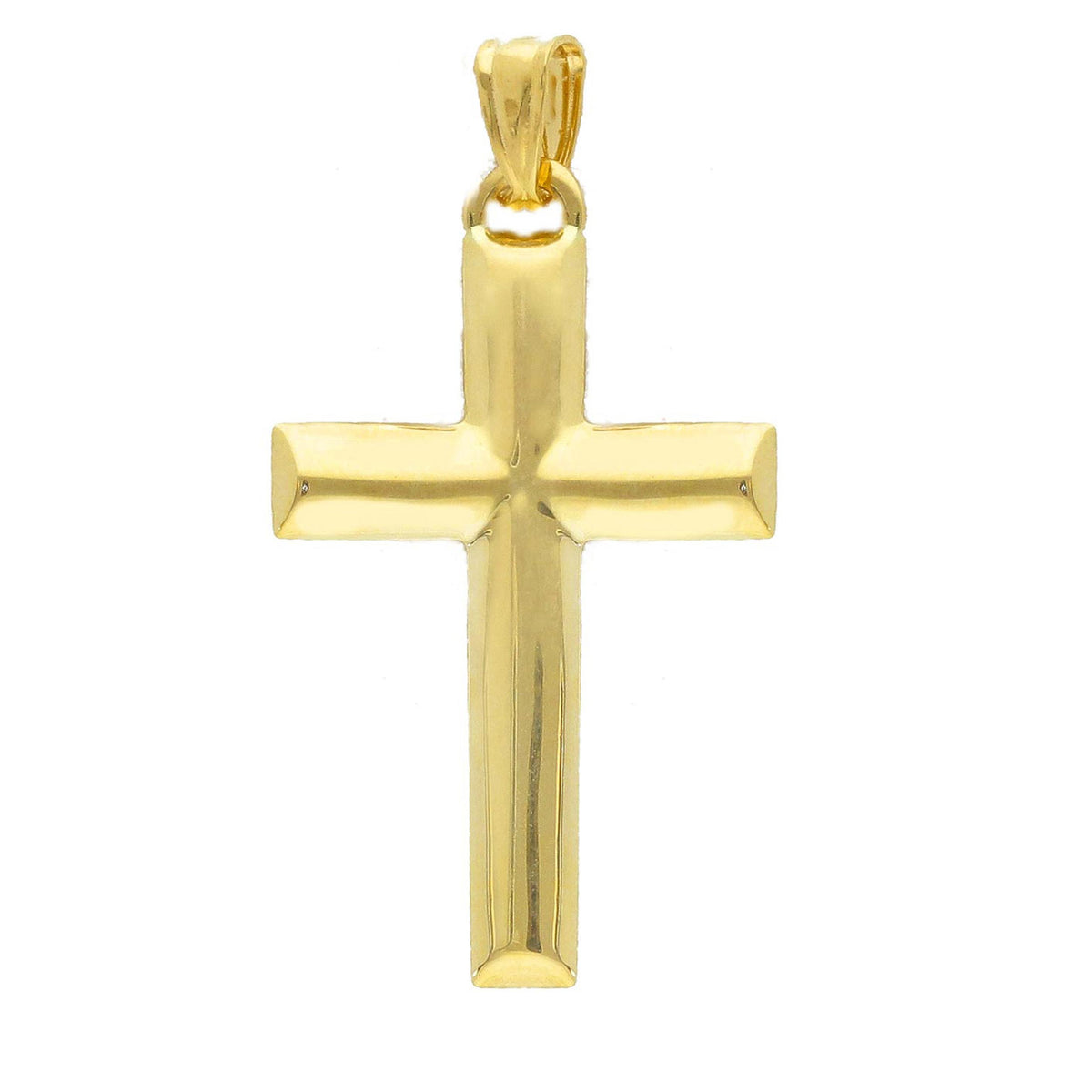  Cross in 18kt Yellow Gold and Zircons