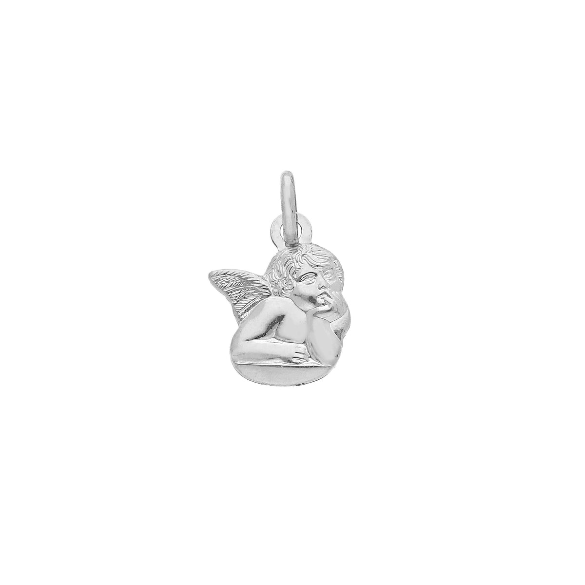 Medaglia Angelo in Oro Bianco 18kt