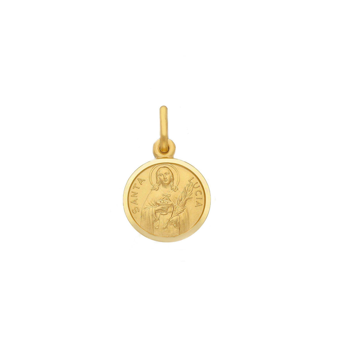 Medaglia S. Lucia in Oro Giallo 18kt mm. 11
