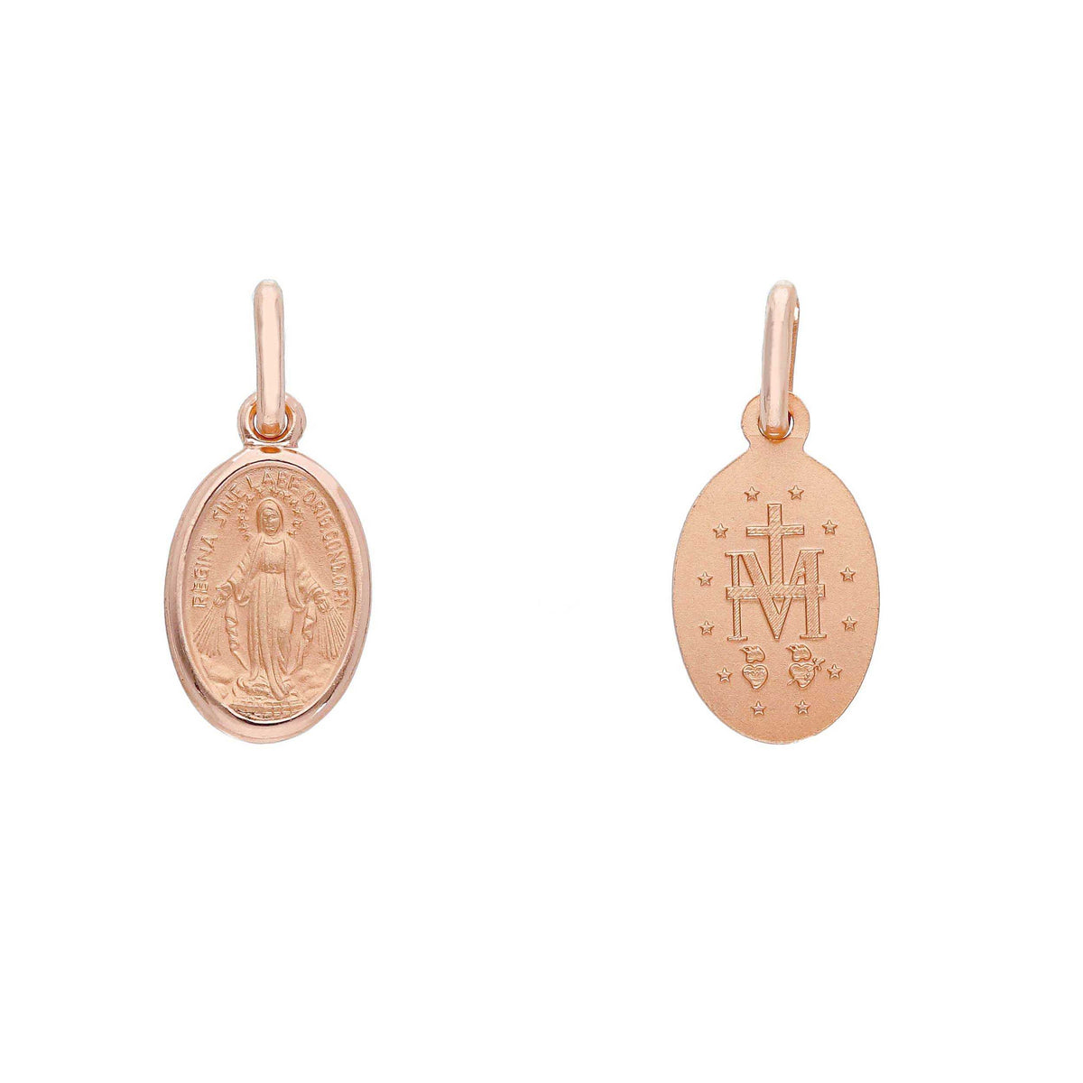 Madonna Miraculous Medal in 18kt Yellow Gold 9x12 mm