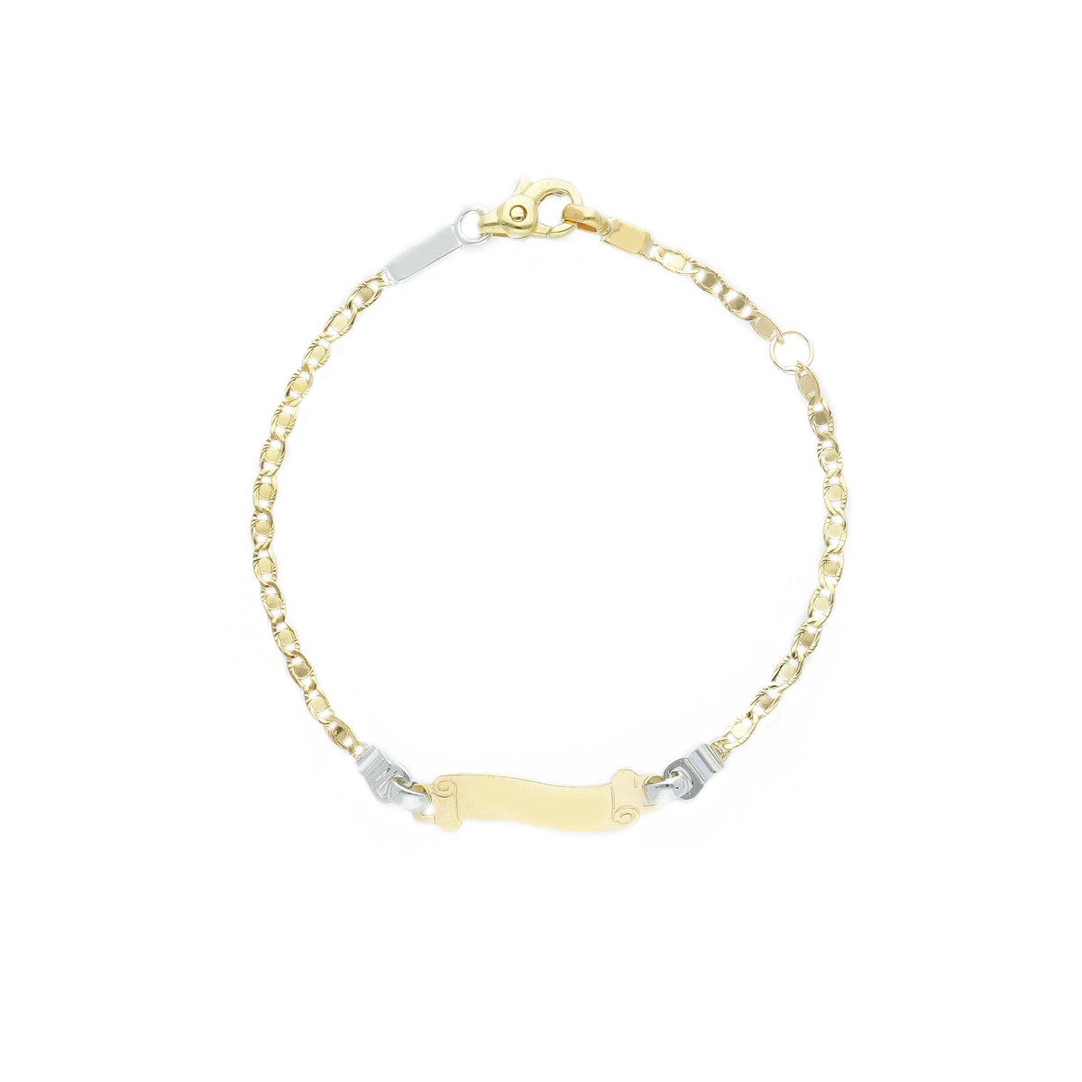 Bracciale Baby Piastra Oro Giallo 9kt