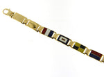  Nautical Flags Bracelet in 18kt Yellow Gold