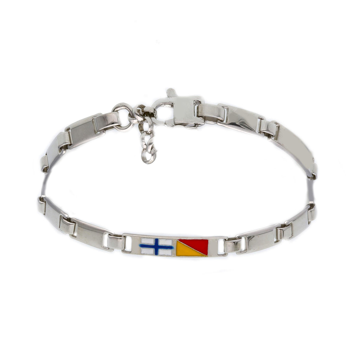 Maiocchi Silver Silver Bracelet with Flags