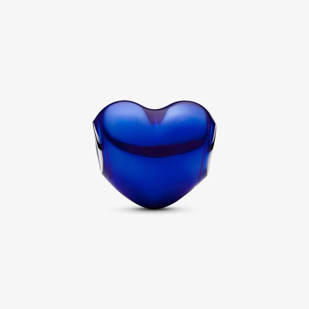 Pandora Charm Cuore Metallico Blu 793337C05