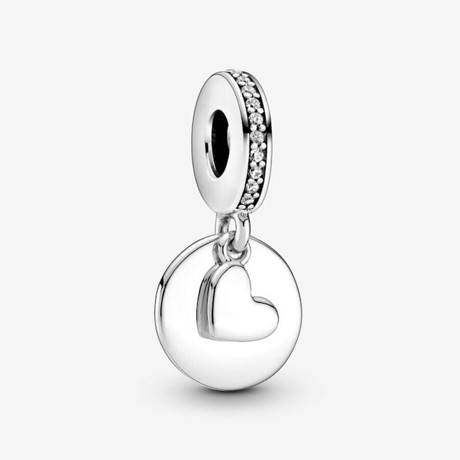 Pandora Charm Pendente Cerchio e Cuore Personalizzabile 799212C01