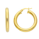  Hoop earrings worked in 18kt yellow gold, 1.5 cm