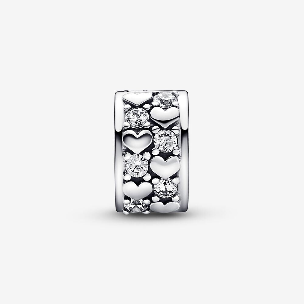 Pandora Clip Cuori e Pietre 792235C01