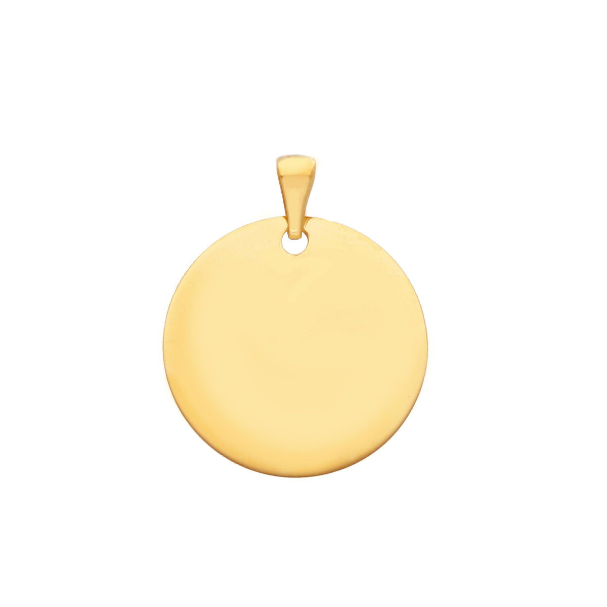 Round Medal Pendant in 18kt Yellow Gold 17mm