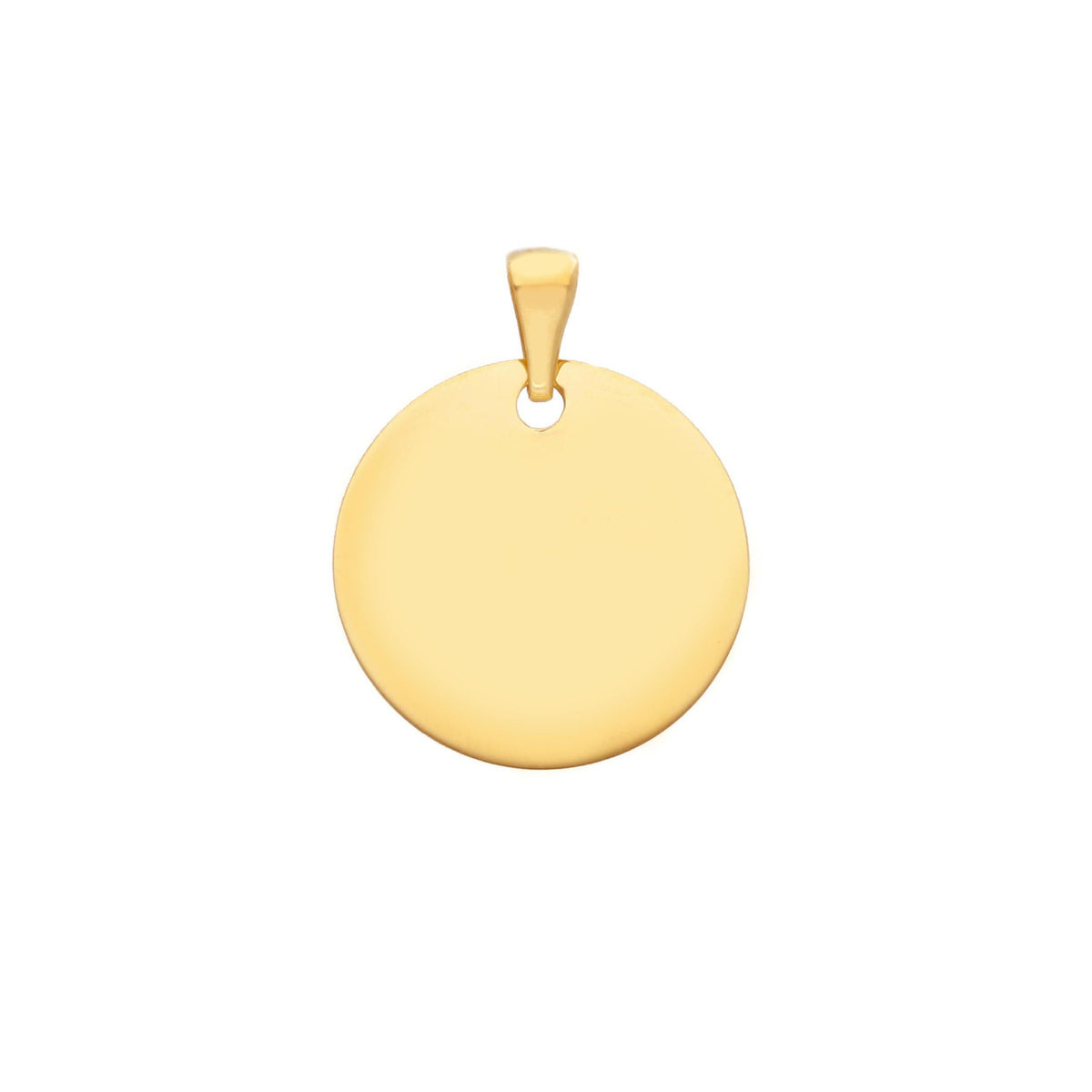 Round Medal Pendant in 18kt Yellow Gold 17mm