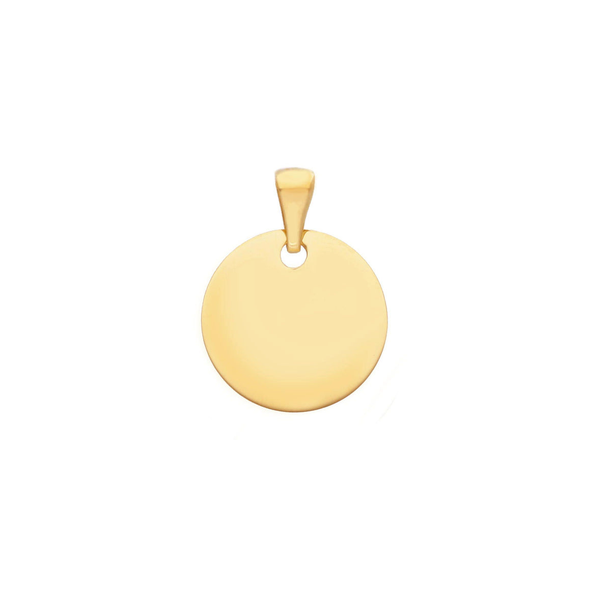 Round Medal Pendant in 18kt Yellow Gold 17mm