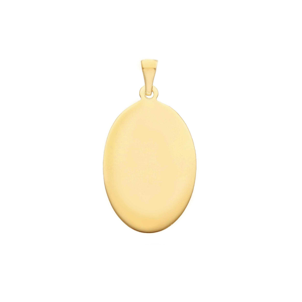 Ciondolo Medaglia Ovale in Oro Giallo 18kt 15 x 20 MM