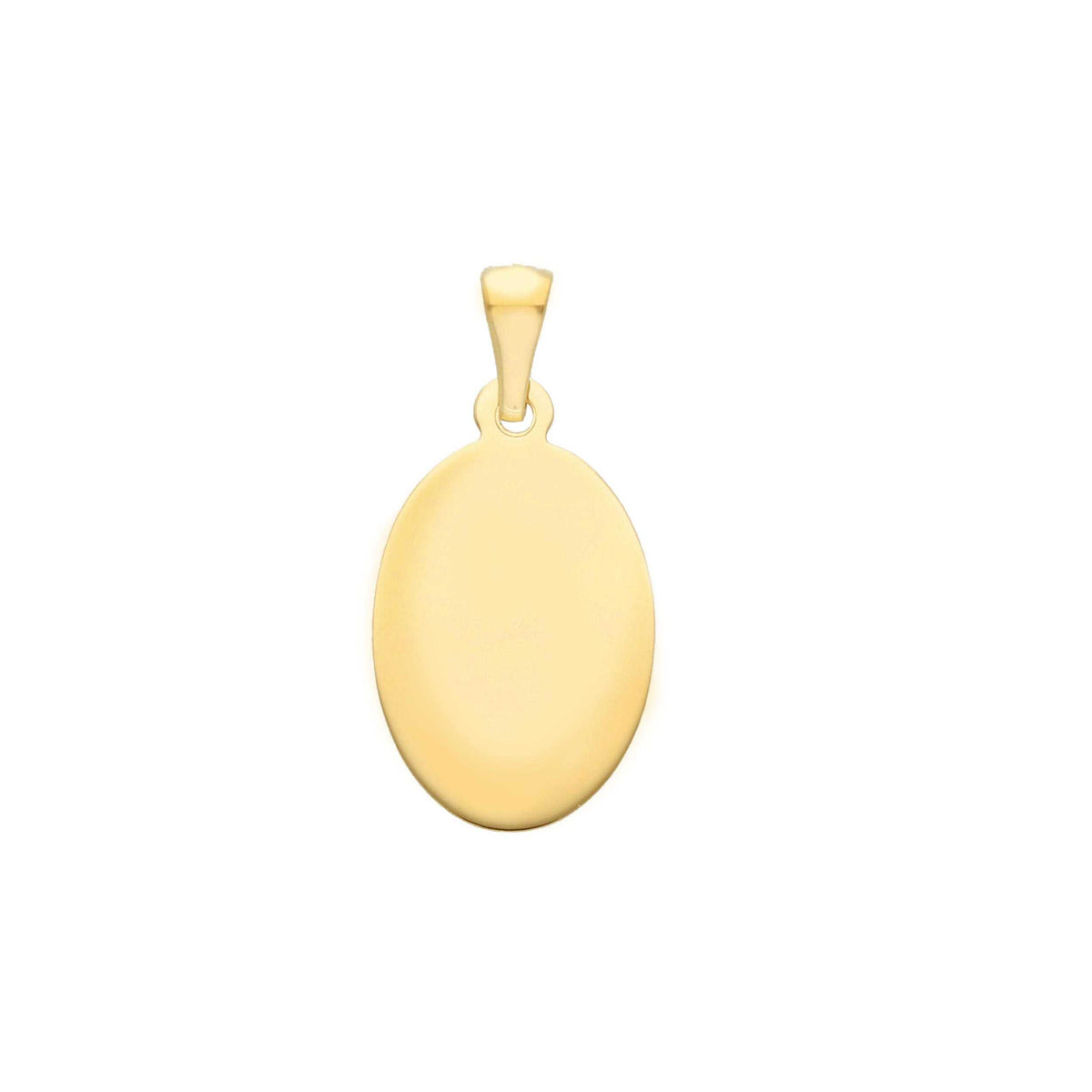 Ciondolo Medaglia Ovale in Oro Giallo 18kt 10 x 15 MM