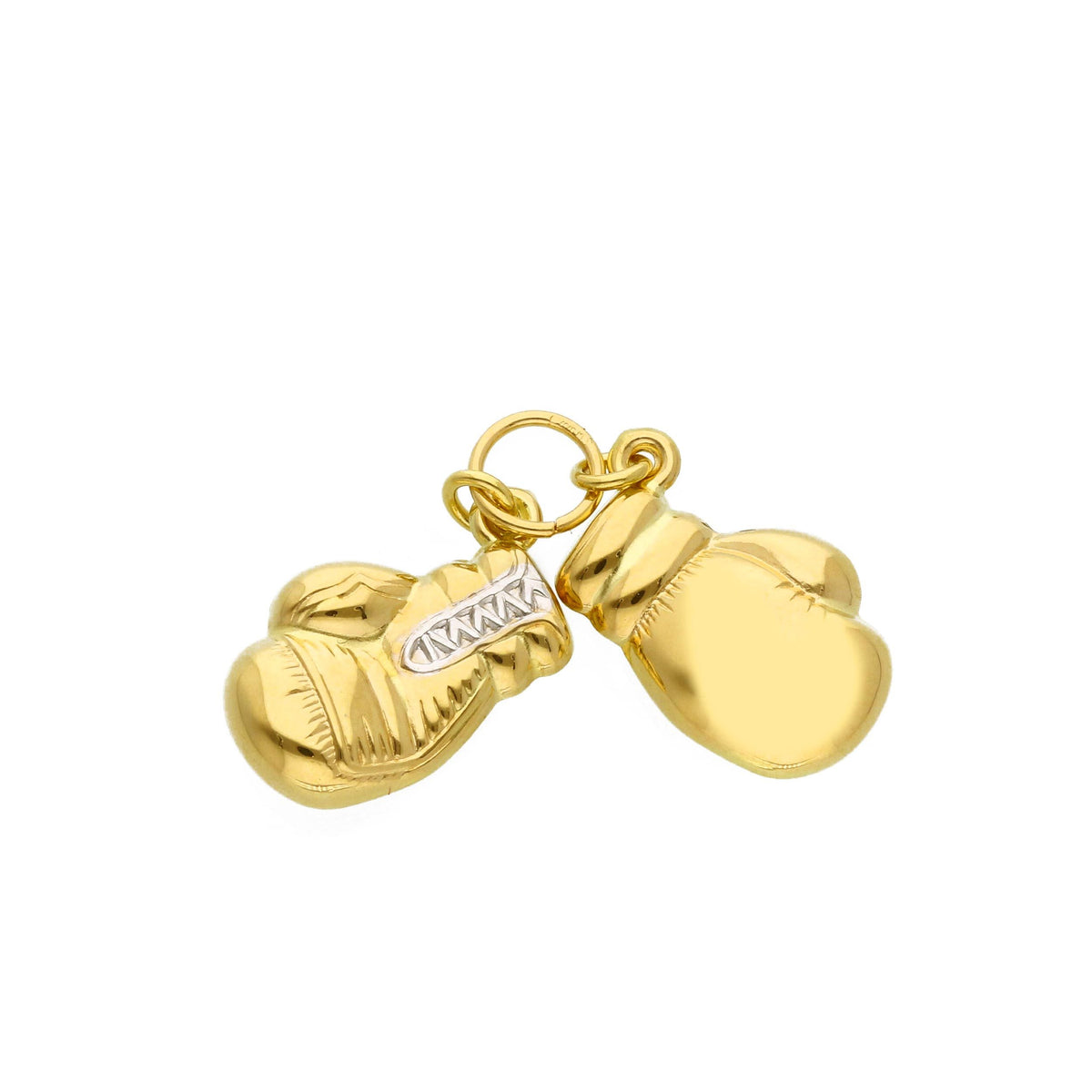 Ciondolo Guantoni da Box in Oro Giallo e Bianco 18kt