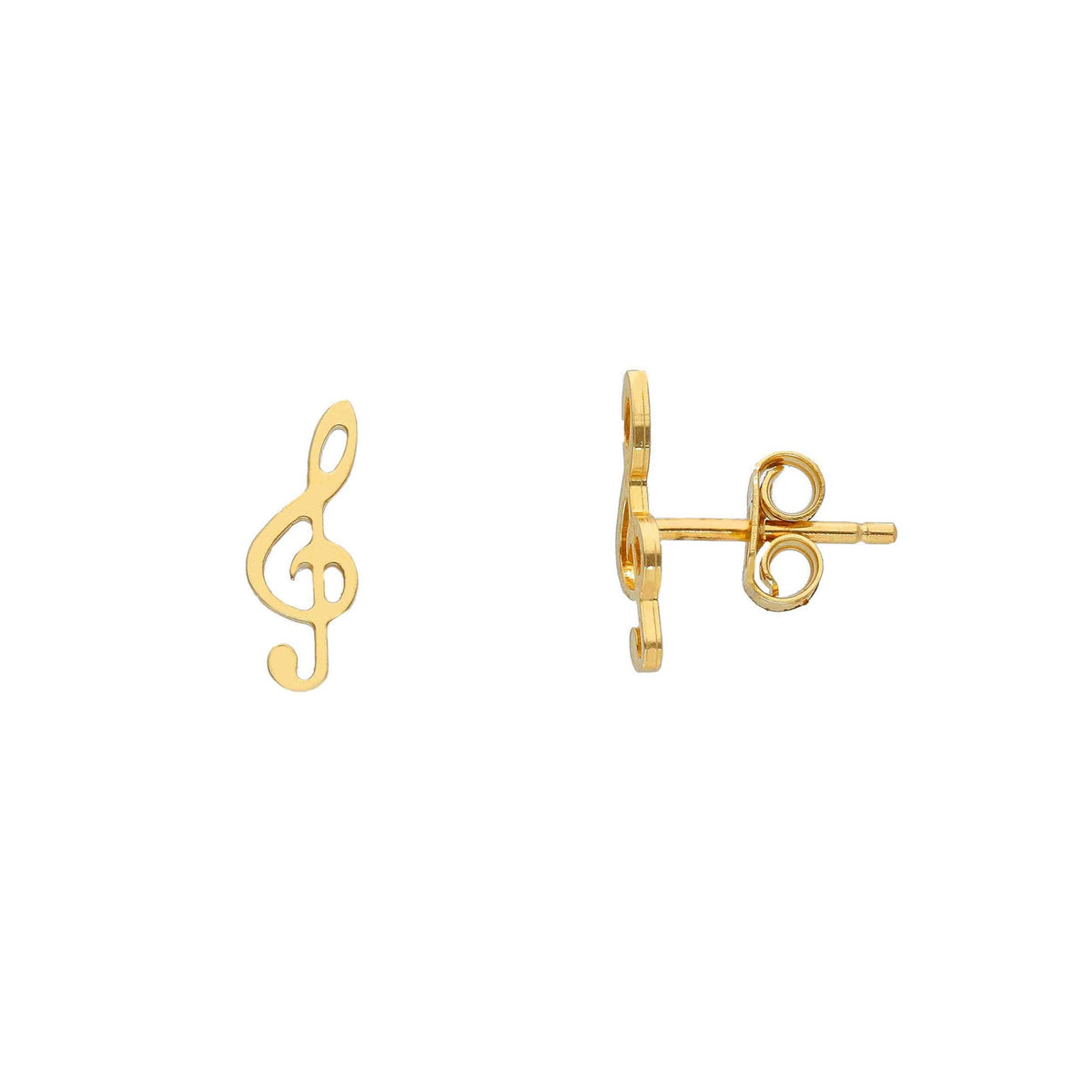 Maiocchi Gold Heart Earrings in 18kt Yellow Gold