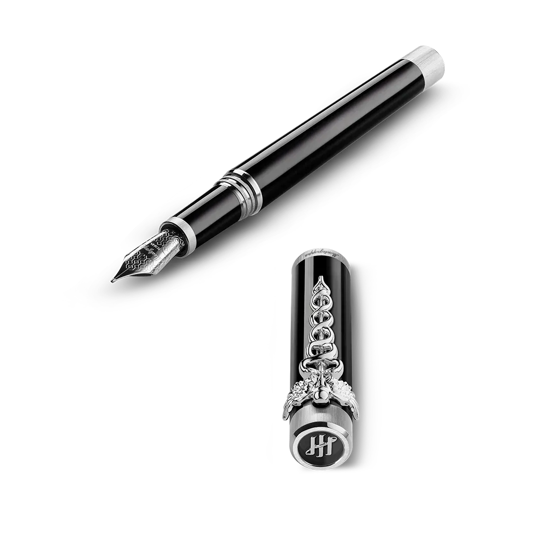 Montegrappa Penna Stilografica Zero Caduceus IP Palladio