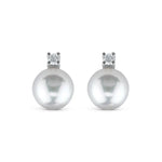  Damiani Mimosa Earrings in White Gold, Diamonds and Pearls