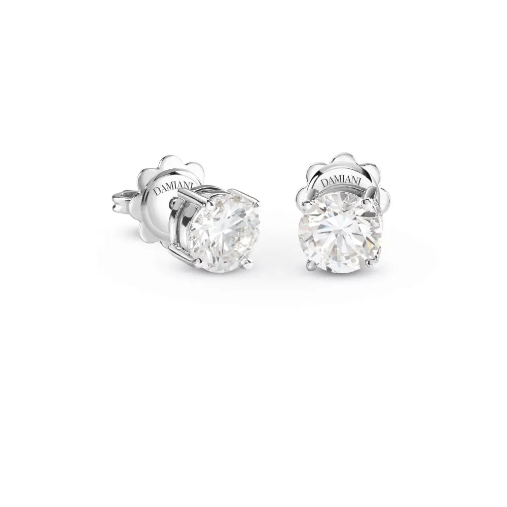  Damiani Minou Earrings in White Gold and 0.50 ct Diamonds