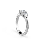  Damiani Trilogy Luce Ring in White Gold and Diamonds ct 1.20 F VS1 GIA