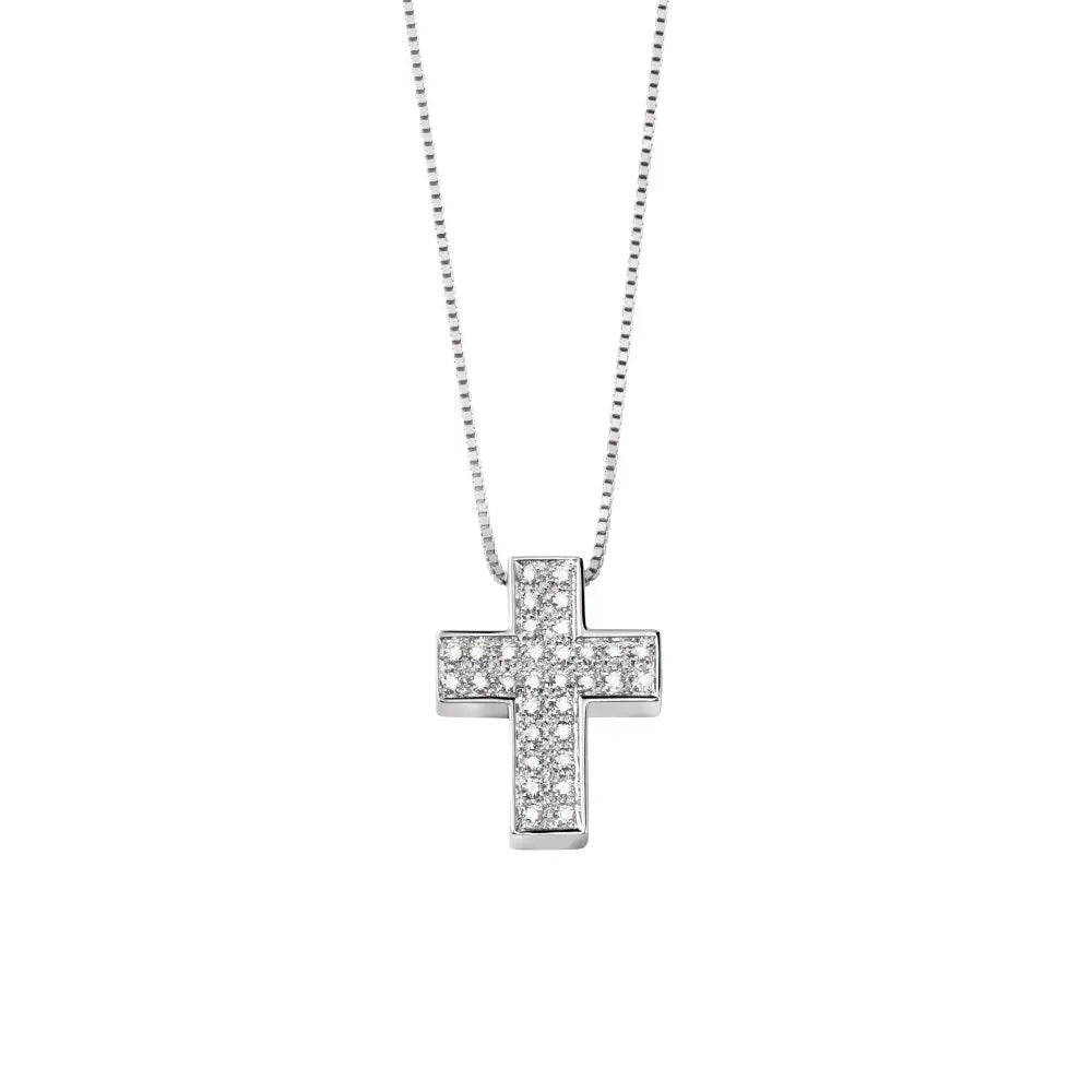  Salvini I Segni Heart Necklace in White Gold and Diamonds