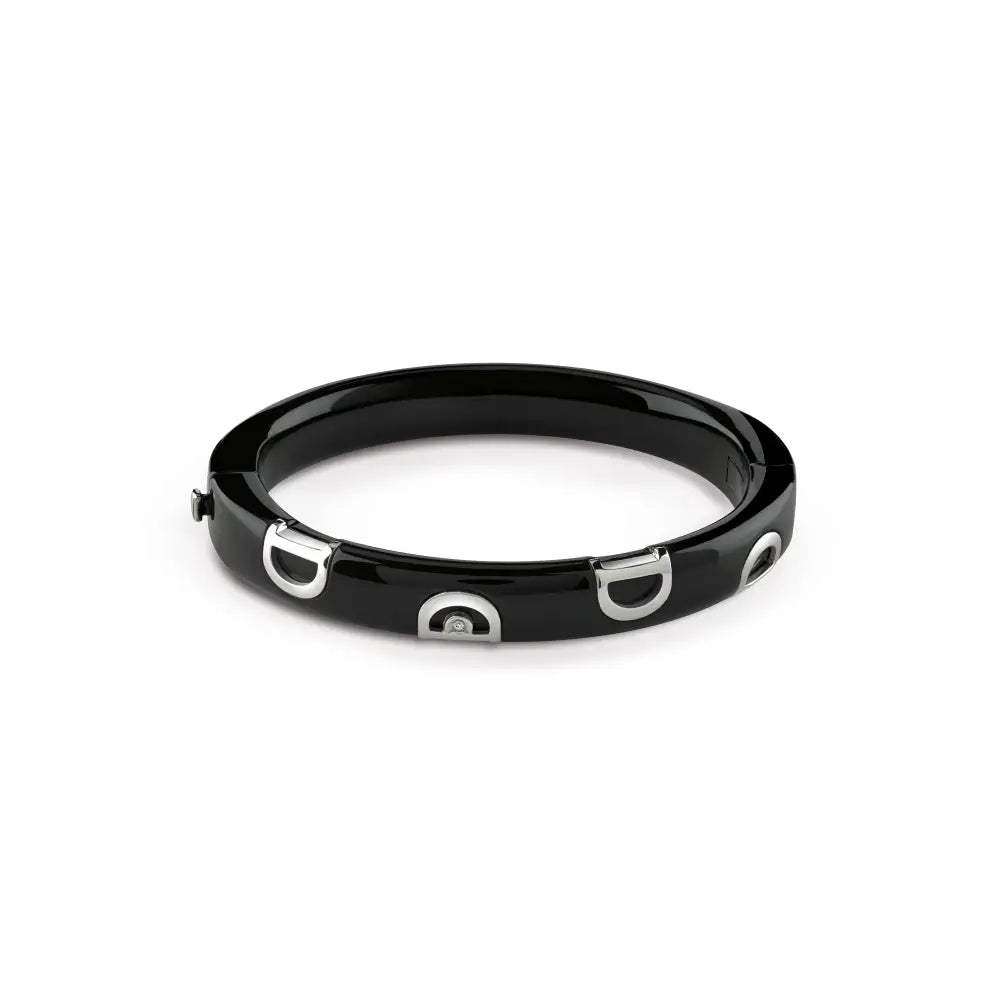  Damiani D.Icon Bracelet in Black Ceramic, White Gold and Diamond