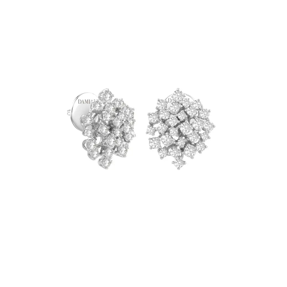 Damiani Mimosa Earrings in White Gold and Diamonds