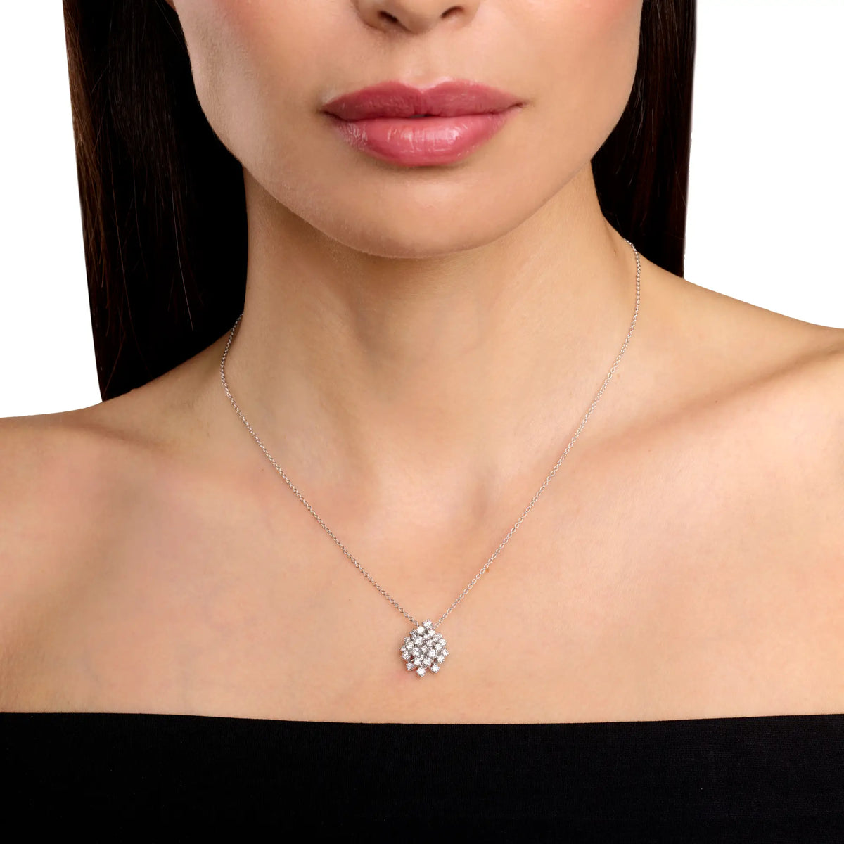 Damiani Mimosa Necklace in White Gold and Diamonds