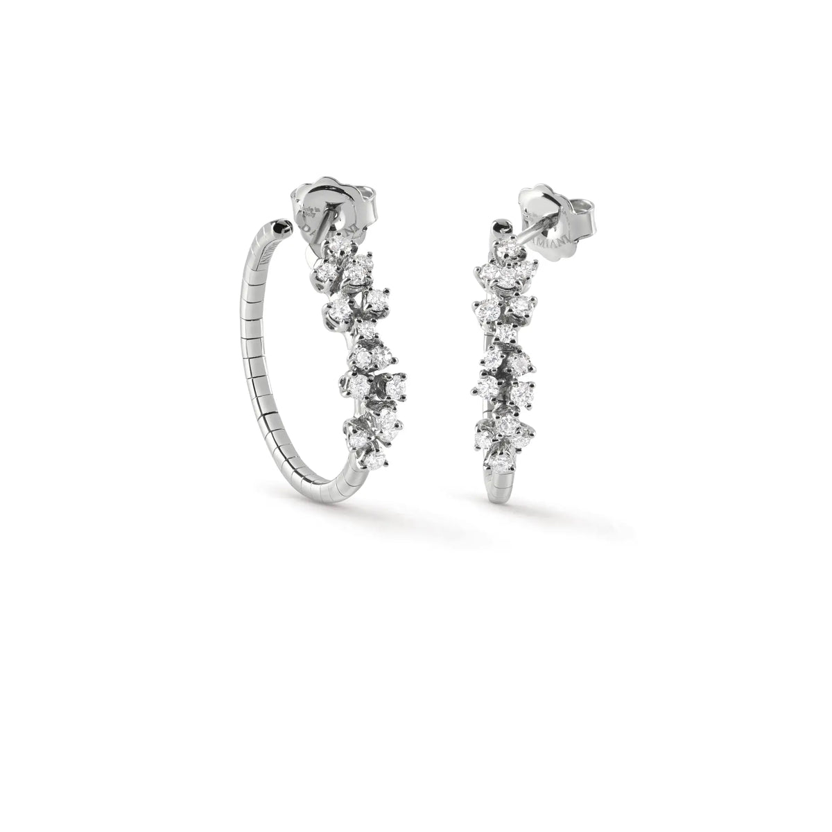 Damiani Mimosa Earrings in White Gold and Diamonds